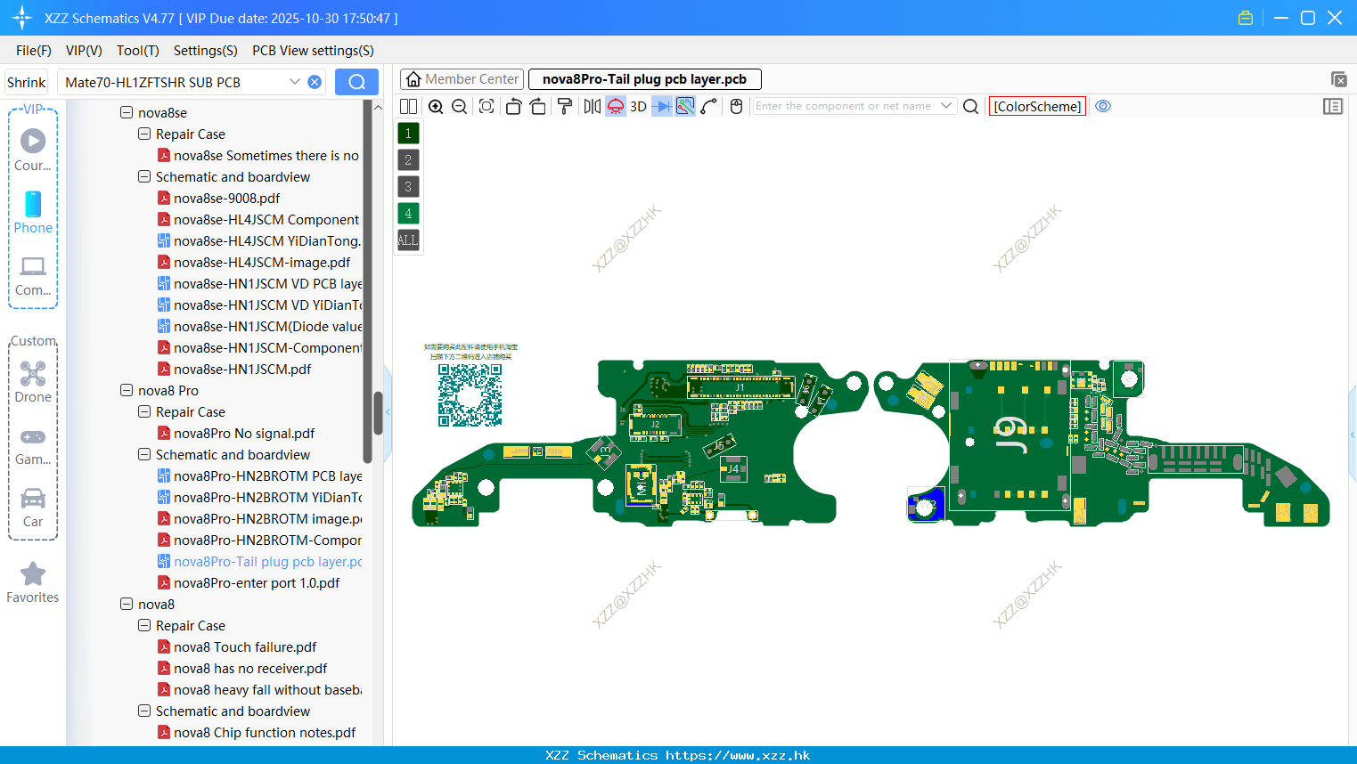 Huawei Nova8Pro-Tail Plug Pcb Layer